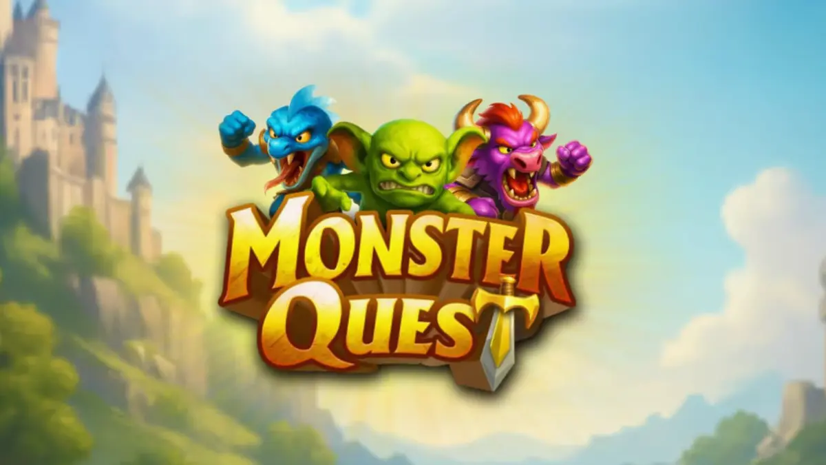 Tampilan visual slot Monster Quest dengan tema kastil dan ksatria